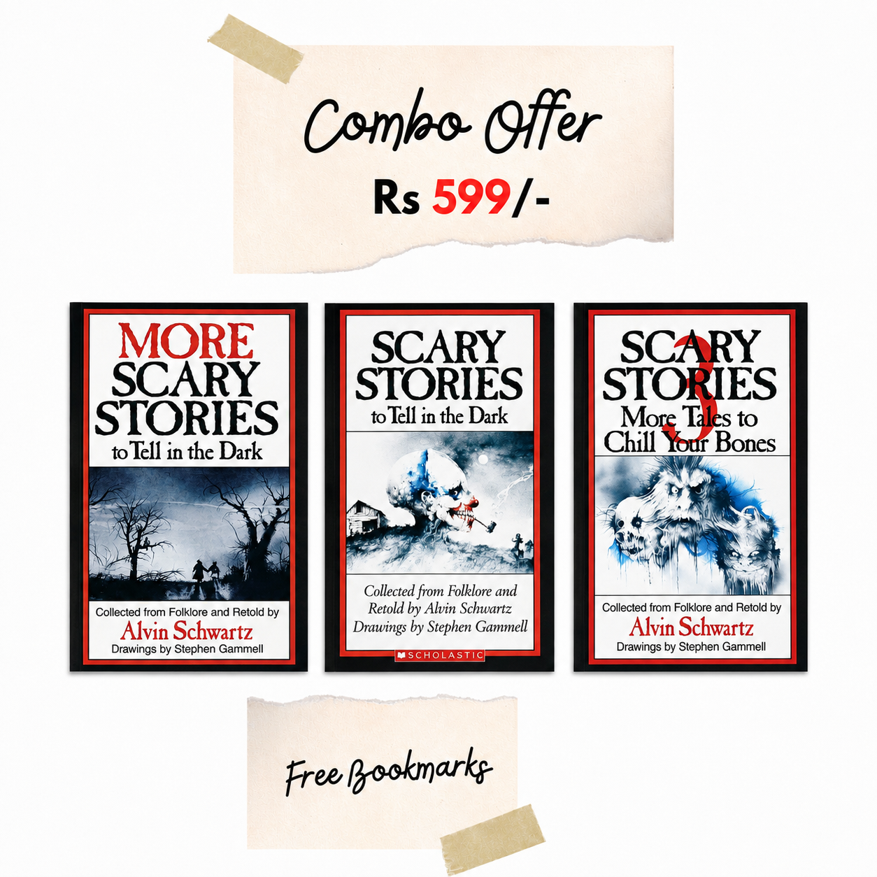 Scary Stories to Tell in the Dark – Complete 3 Book Collection by Alvin Schwartz